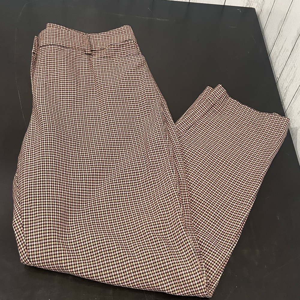 Women's UP! Pink & Brown Herringbone Trousers Size
12 Classic Casual Office
